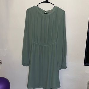 Light green long summer dress